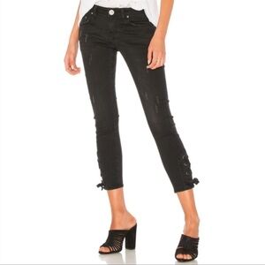 One Teaspoon Side Tie Freebird II Black Paris 27